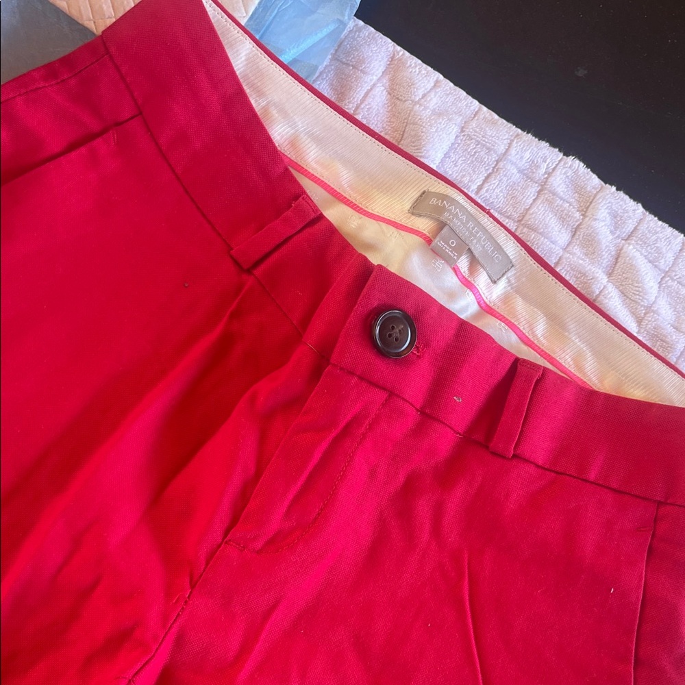 Banana Republic Vibrant Red Shorts
